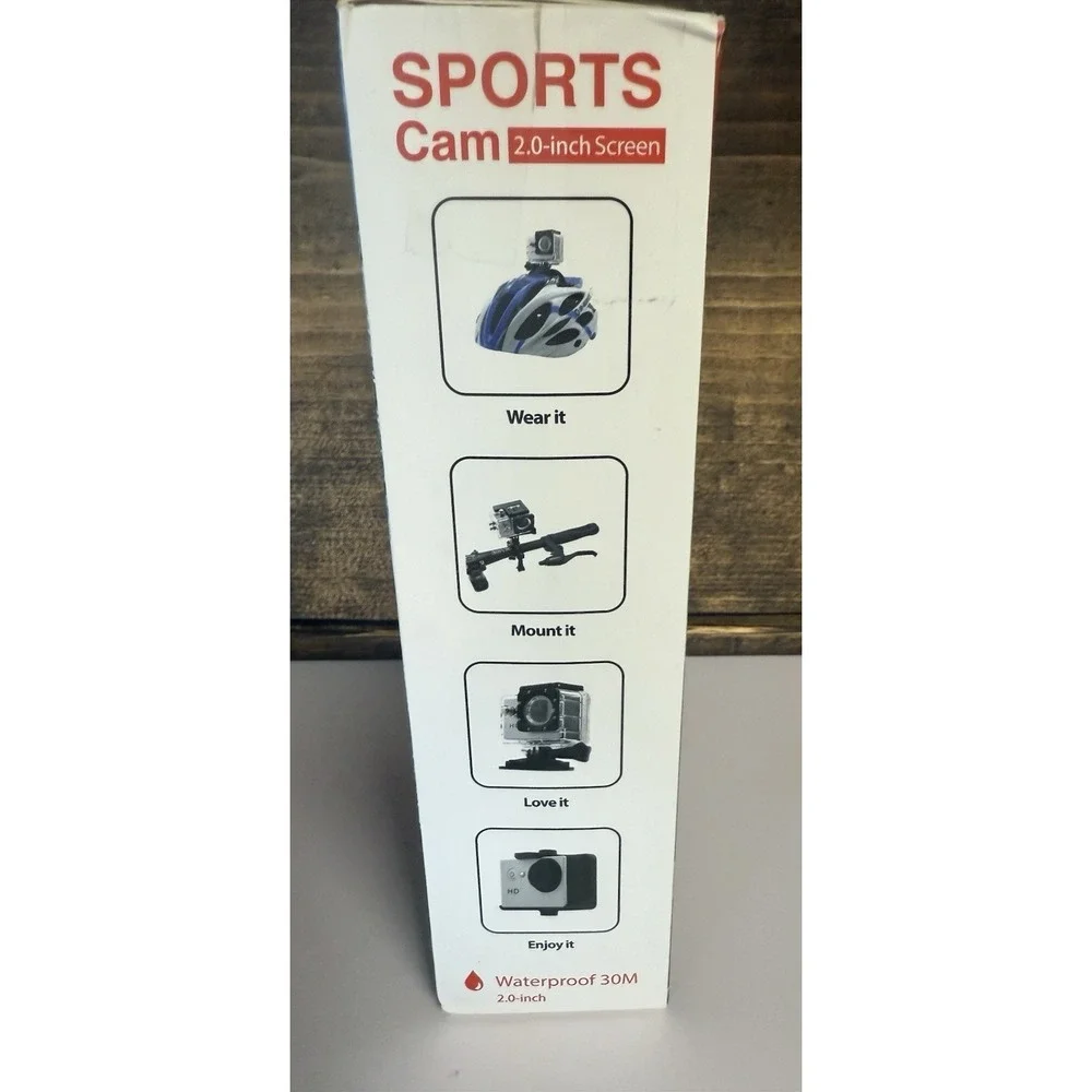 Sports Cam‎ 1080p, 2.0 Inch Screen, waterproof 30M, Full HD 1080p